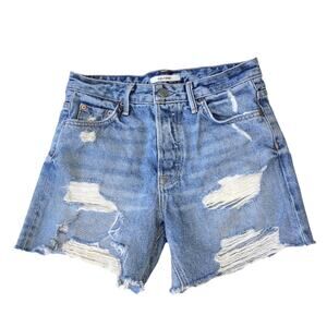 GRLFRND Jourdan Distressed Denim Shorts 24